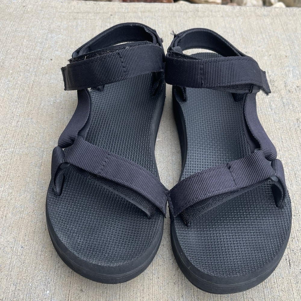 Teva Sandals Womens SZ 7 BLK Universal Flatform Platform Outdoor Adjustable Shoe